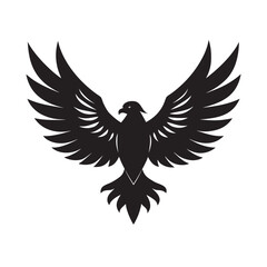 Majestic Eagle Grand Wings Silhouette Design