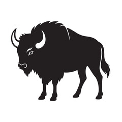 Giant Bison Plains Monarch Mighty Silhouette