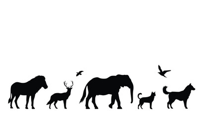  Wildlife animal silhouette pack