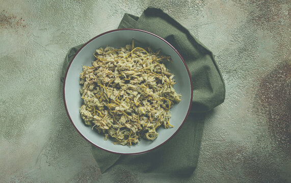 Jonjoli, Colchian klekachka, Georgian appetizer, pickled jonjoli, no people