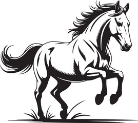 Powerful Green Stallion Graphic: High-Impact Sports Team Mascot