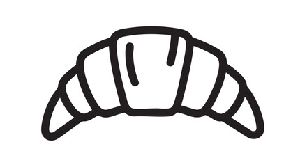 ## **14. Croissant outline icon vector**
