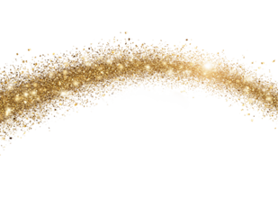 Golden glitter dust wave