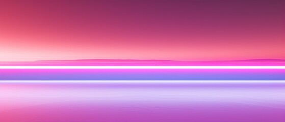 Fototapeta premium Neon Horizon Glow Abstract Landscape