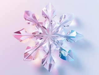 Fototapeta premium Pastel Crystal Snowflake