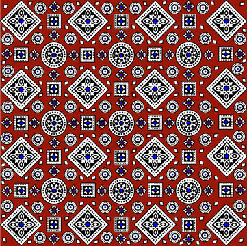 Sindhi Ajrak Seamless Pattern Vector Background