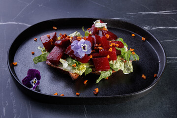 Beet Salad on Crisp Greens