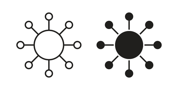 Chart connected icon
