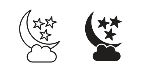 Cloud moon icon