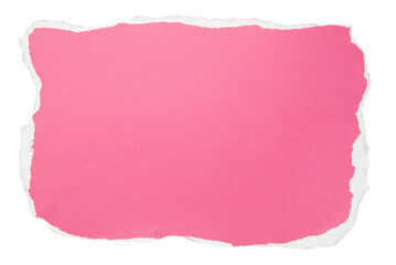 Torn of paper , ripped pink paper sheets isolated on transparent background.