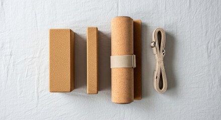 Flat lay of three rolled paper scrolls and a vintage ornate silver letter opener on a textured white background