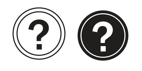 Interrogation icons for use web design,logo.Symbol illustration.