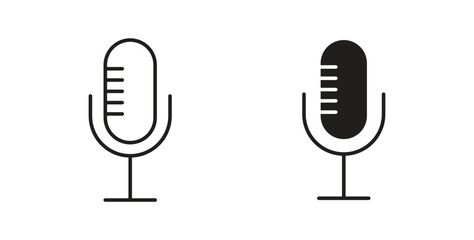 Microphone icons for use web design,logo.Symbol illustration.