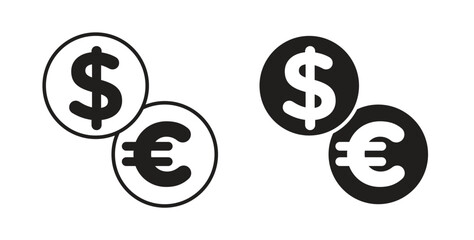 Money exchange icons for use web design,logo.Symbol illustration.