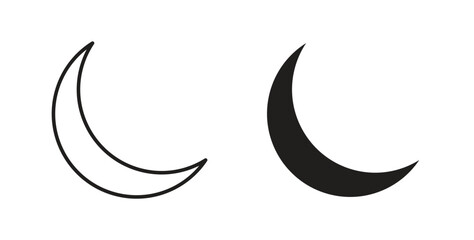Obraz premium Moon icons for use web design,logo.Symbol illustration.