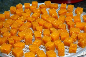 Traditional cubed pumpkin candy, an ancestral treat known as 
