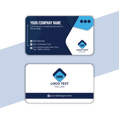 Professional modern business card template with clean layout and editable corporate identity
