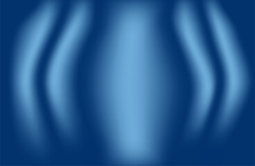 Smooth Abstract Blue Gradient Background with Central Light Source and Vertical Curve Flares