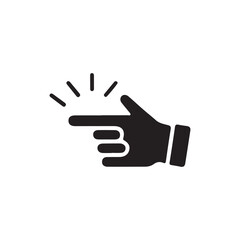 Obraz premium a simple black graphic of a hand pointing forward with radiating lines resembling a light burst silhouette