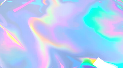 Iridescent Holographic Film Sheet with Glossy Specular Rainbow Effect