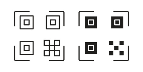 Qrcode icons for use web design,logo.Symbol illustration.