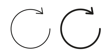 Rotate right icons for use web design,logo.Symbol illustration.