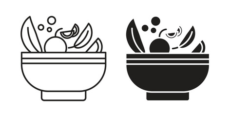 Salad icons for use web design,logo.Symbol illustration.