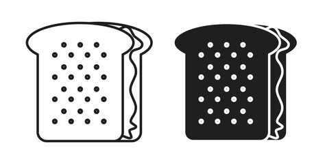 Sandwich icons for use web design,logo.Symbol illustration.