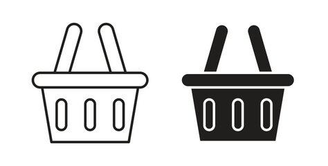 Shopping basket icons for use web design,logo.Symbol illustration.