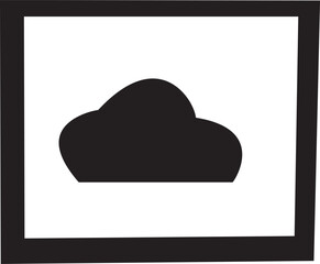 Black cloud in a black frame