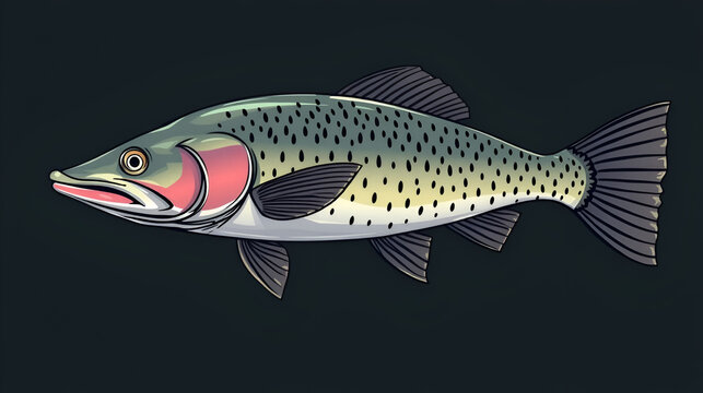 vector illustration of a lungfish