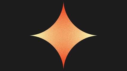 Vibrant gradient diamond shape radiating light on a dark background, embodying a sparkling jewel or...