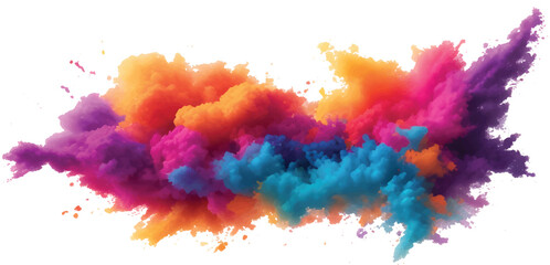 Abstract watercolor painting featuring colorful ink splashes and artistic texture on white paper