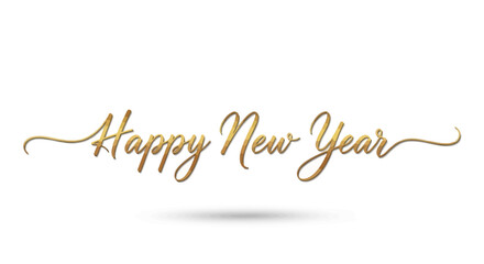 Festive happy new year greeting with sparkling celebratory elements and bold typography