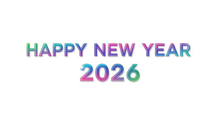 Festive happy new year greeting with elegant typography and celebratory elements perfect for holiday designs