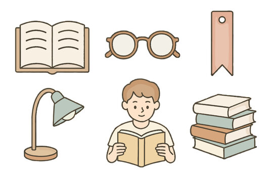 Clean bookmark grid background no reading icon vector soft stack essentials open