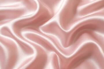 Fototapeta premium Soft pink satin fabric texture with shiny folds, elegant draped textile background