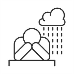 Depression Outline Icon