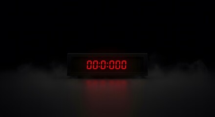 Black Friday, Digital Countdown Timer with Red LED Display, Time Concept, Blac