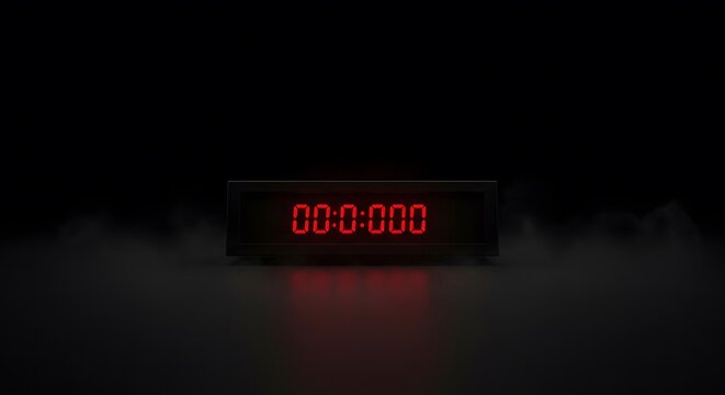 Black Friday, Digital Countdown Timer with Red LED Display, Time Concept, Blac