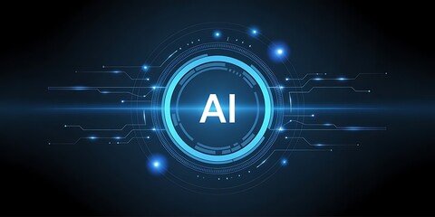 AI Learning and Artificial Intelligence Concept. Business, modern technology, internet and networking concept. 3d