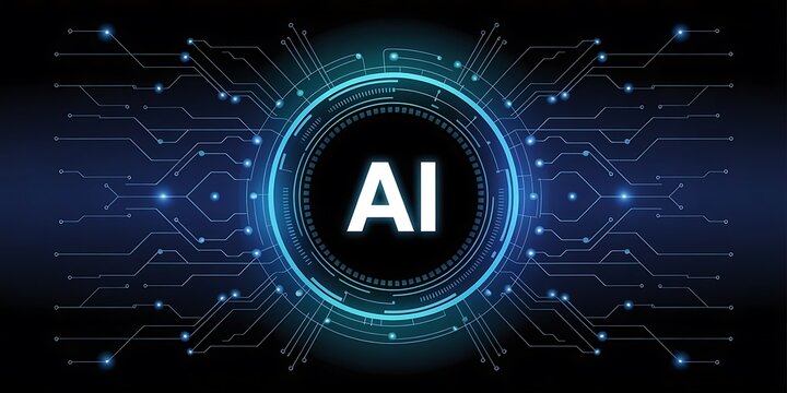 AI Learning and Artificial Intelligence Concept. Business, modern technology, internet and networking concept. 3d