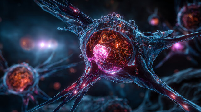 T-cell lymphocyte immune system cell immunotherapy, immune response  3d rendering