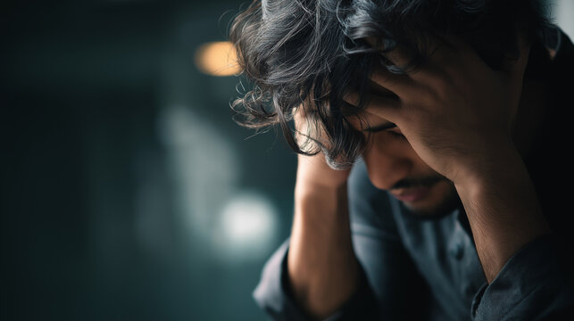 Faceless dramatic at home mental health problems defocused crisis background stress expression negative emotions psychological distress emotional turmoil mental health