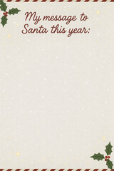 Write Your Message to Santa - Christmas Template