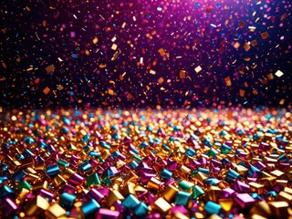 Sparkling Celebration: Festive Confetti Shower in Vibrant Colors - Perfect for Parties, Events, and Joyful Occasions!