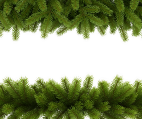 Two fir branches create a natural and versatile frame for various design and decorative applications generative ai illustration