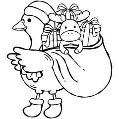Christmas Silly Goose Doodle