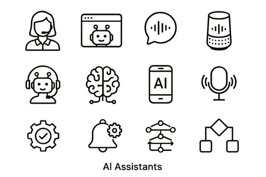 Gear icons bell modern virtual vector mobile workflow app ai flowchart icon