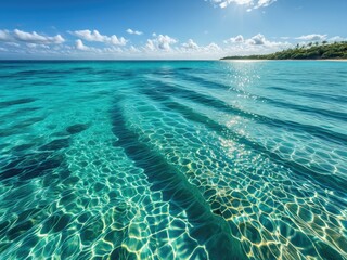 Turquoise Caribbean Sea, Crystal Clear Waters, Tropical Beach Paradise - Stunning Ocean View